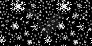 Бесшовный узор из снежинок на Рождество - изображение в векторе / векторный клипарт