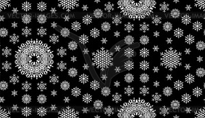 Рождественская снежинка бесшовный узор для зимы - стоковый клипарт