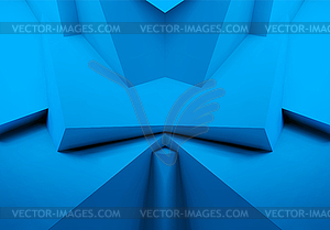 Abstract background with overlapping blue cubes - vector clipart