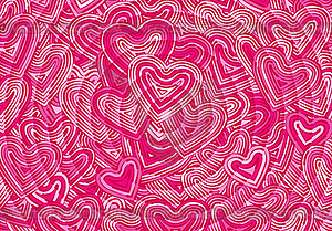 Шаблон поздравительной открытки на День Святого Валентина или фоновый рисунок - векторный дизайн