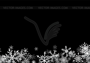 Christmas background with falling snowflakes. Winte - vector image