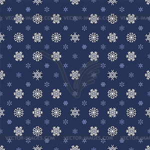 Christmas snowflakes seamless pattern for winter - vector clipart