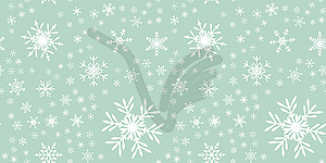 Snowflakes seamless pattern for Christmas - vector clip art