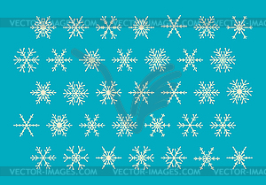 Snowflakes set for Christmas decoration. - vector clipart