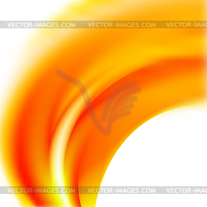 Abstract blurred background with orange flame wave - vector clip art