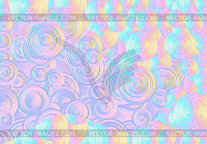 Abstract psychedelic background with circles and - vector clipart