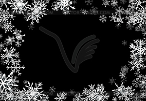 Christmas background with falling snowflakes. Winte - royalty-free vector image