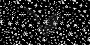 Snowflakes seamless pattern for Christmas - vector clipart