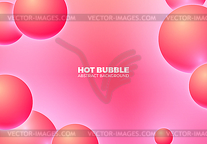 Абстрактный фон с ярко-розовыми блестящими шариками - векторный клипарт