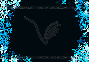 Christmas background with falling snowflakes. Winte - vector image