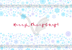 Christmas card with frame of blue and violet - stock vector clipart