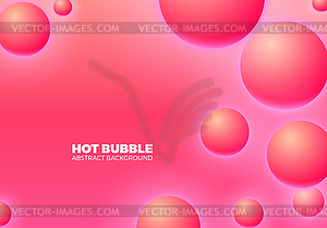 Abstract background with hot pink shiny balls - vector clipart