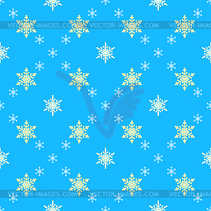 Christmas snowflakes seamless pattern for winter - vector image