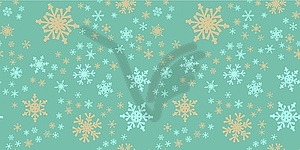 Бесшовный узор из снежинок на Рождество - клипарт в векторном формате