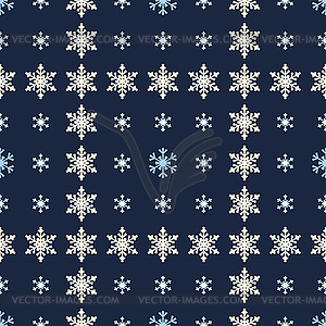 Christmas snowflakes seamless pattern for winter - vector clipart