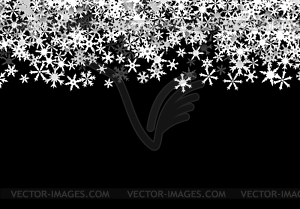 Christmas background with falling snowflakes. Winte - vector clipart