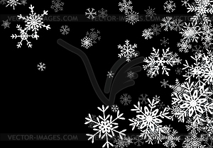 Рождественский фон с падающими снежинками. Винте - клипарт в векторе / векторное изображение