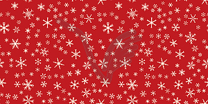 Бесшовный узор из снежинок на Рождество - цветной векторный клипарт