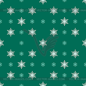 Christmas snowflakes seamless pattern for winter - vector clipart