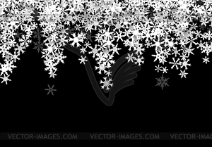 Рождественский фон с падающими снежинками. Винте - векторное изображение
