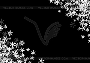 Рождественский фон с падающими снежинками. Винте - изображение векторного клипарта