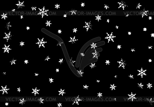 Pixel snowflakes for Christmas greeting card. Winte - vector EPS clipart