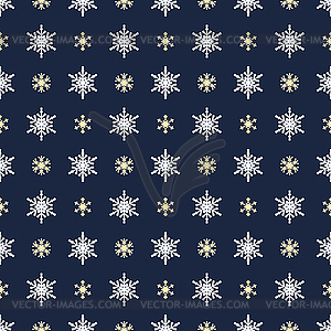 Christmas snowflakes seamless pattern for winter - vector clip art