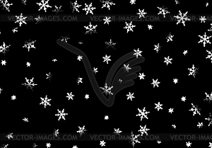 Pixel snowflakes for Christmas greeting card. Winte - vector clipart