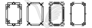 Set of geometric frames, in art deco style - vector clipart / vector image