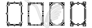 Set of geometric frames, in art deco style - vector image