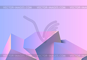 Abstract 3D background with mix of cubes. - vector clipart