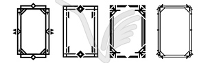 Set of geometric frames, in art deco style - vector clip art