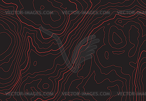 Topographic map background with altitude lines. - vector clipart