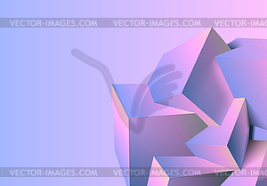 Abstract 3D background with mix of cubes. - vector image