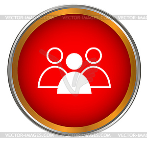 Business people icon - vector image