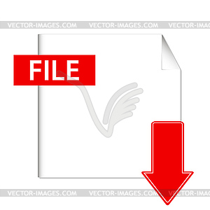 File download button - vector clipart