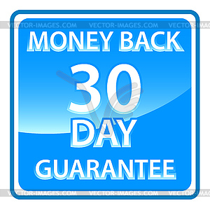 30 days money back guarantee - vector clip art