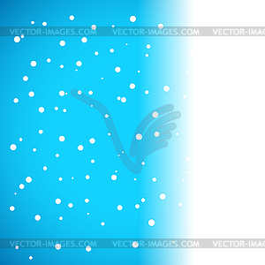 Christmas blue background with snow flakes - vector image