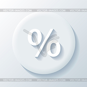 Percent paper icon - vector image