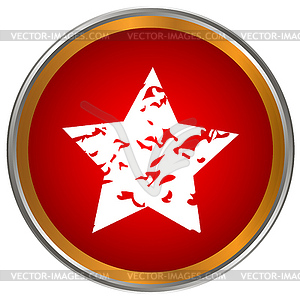 Red star icon - vector clipart