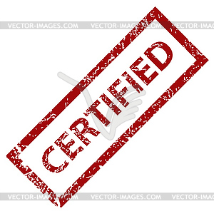 Grunge certified stamp - color vector clipart