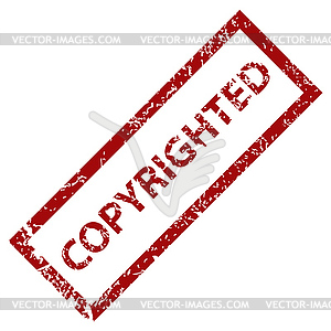 Copyrighted stamp - vector clipart