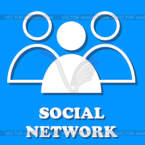 Social media network - vector image