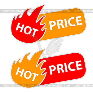 Hot Price tags - vector image