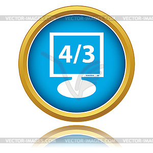 Screen resolution icon - vector clipart / vector image