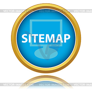 Sitemap button - vector image