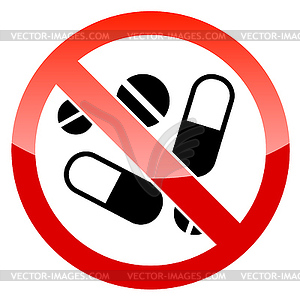 No medicine icon - vector clipart