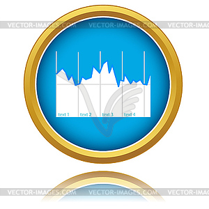 Growing graph icon - vector image