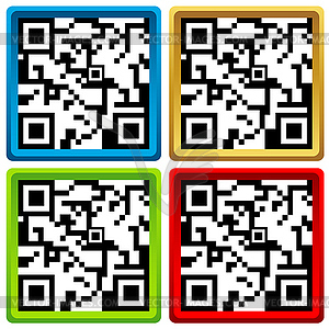 QR code set - vector clipart