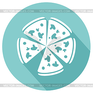 Pizza flat icon - vector image